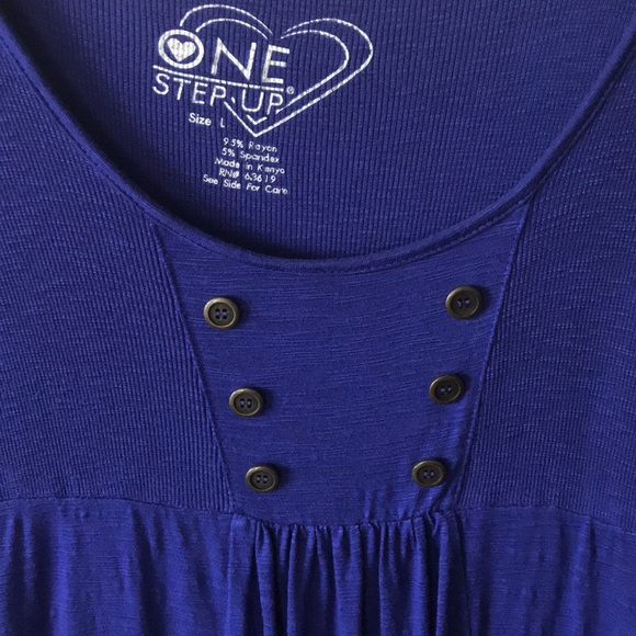 ❤️3 for $10❤️ Blue Blouse - Juniors Size Large - Picture 3 of 4